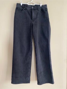 Wide Leg High Waist Relaxed Black Jeans